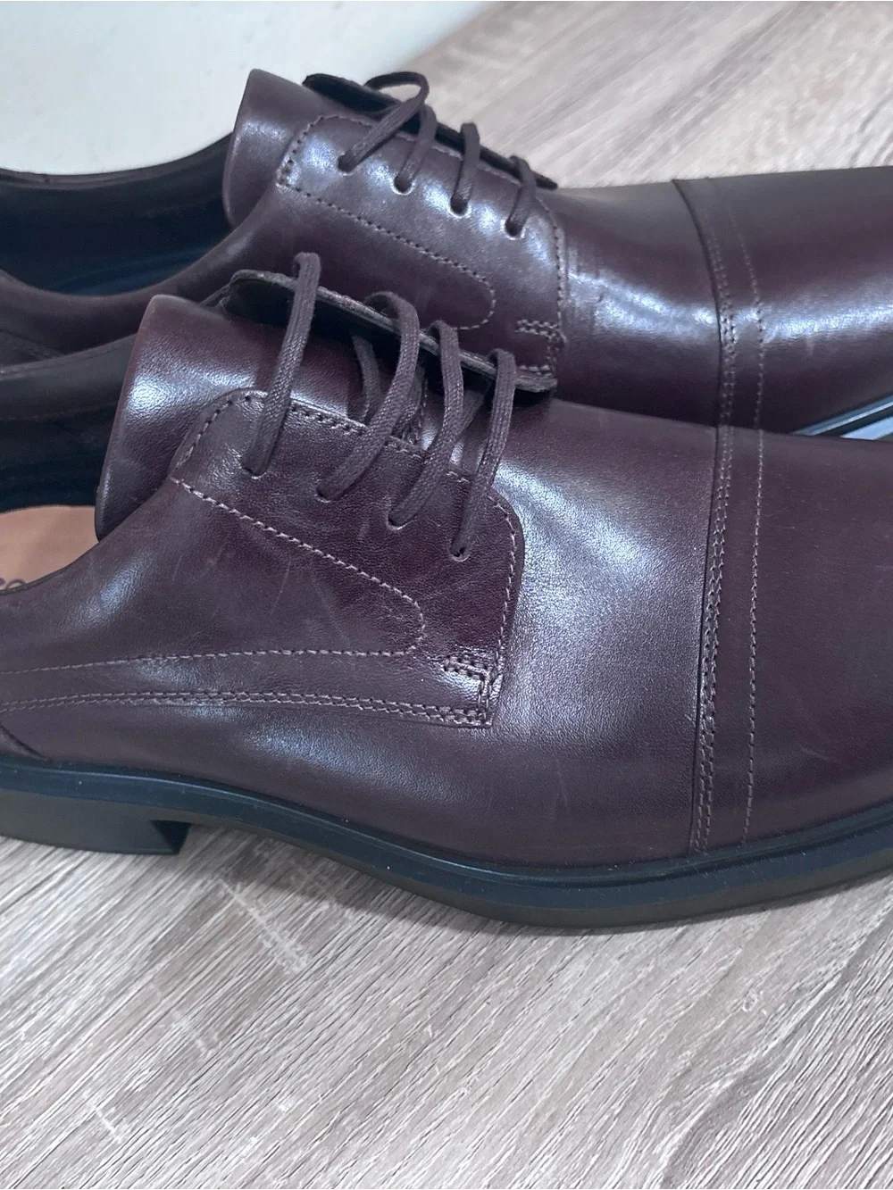 NWOT Ecco Helsinki 2 Men's Dark Brown Leather Derby Shoes size 44